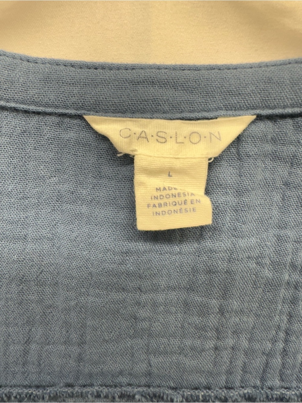 Caslon Blue 100% Gauze Cotton Top - Picture 8 of 9